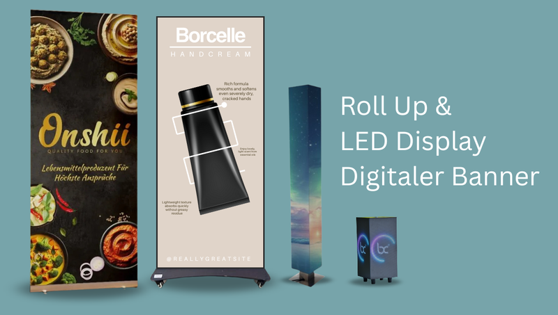 Roll Up und Digitaler Banner