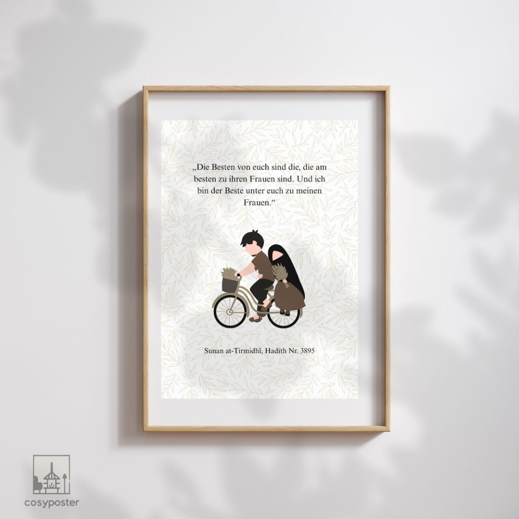Muslim Couple Poster in 4 Sprachen zur Auswahl