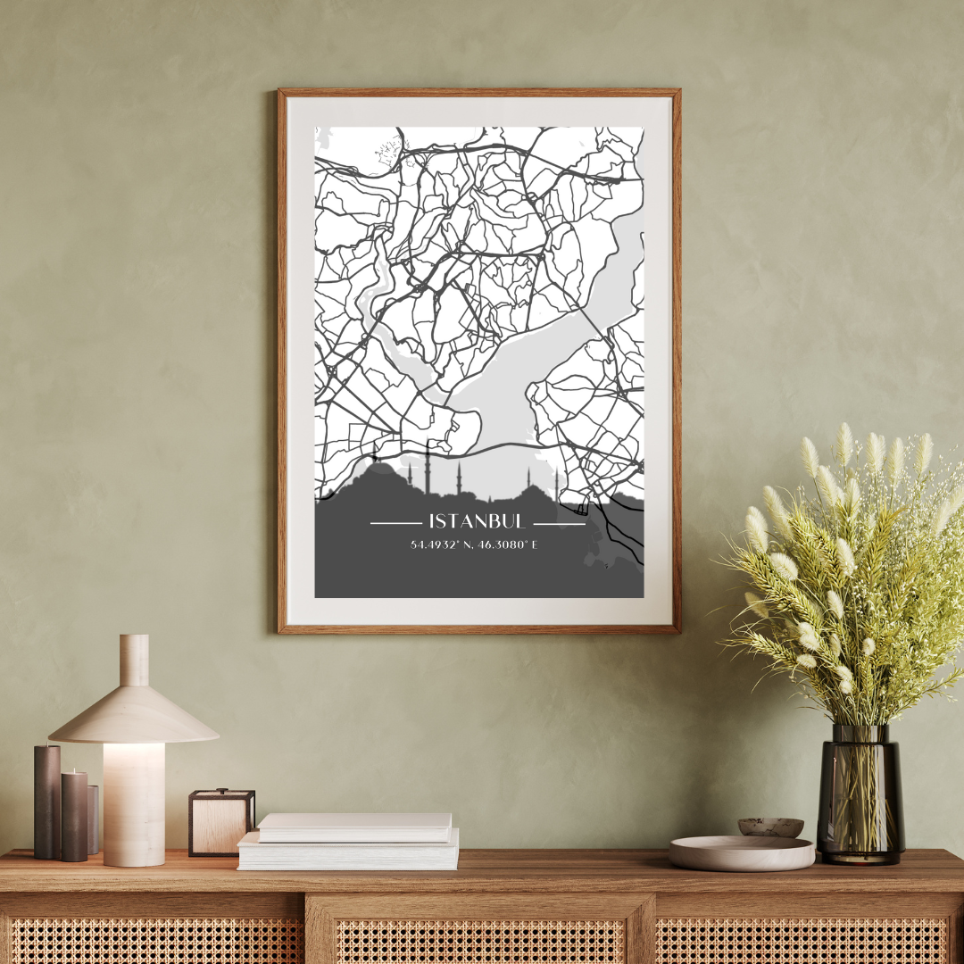 Istanbul Map Poster