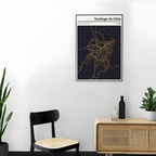 Santiago de Chile Map Poster