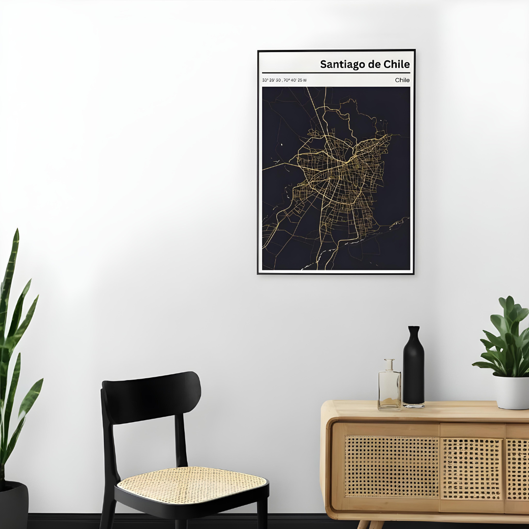 Santiago de Chile Map Poster