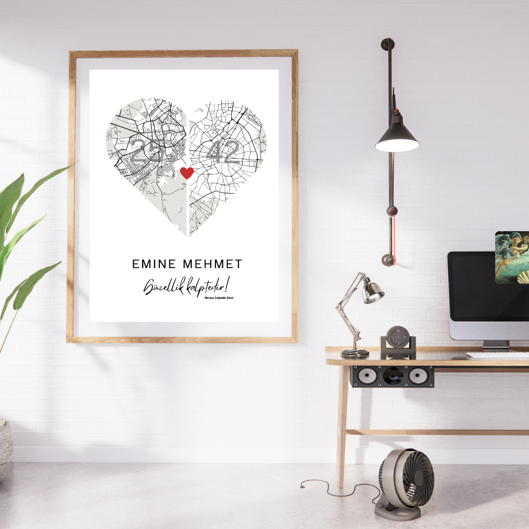 Personalisierte Map Poster | Heimat