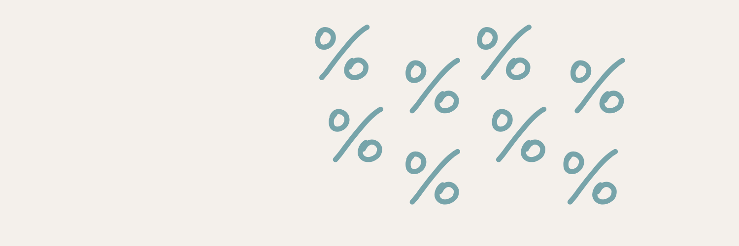 Bild mit Prozentzeichen.