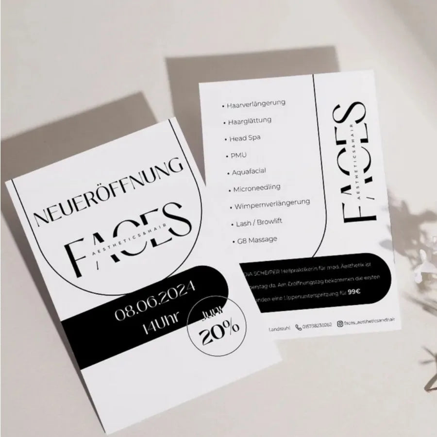 2 A5 Flyer schwarz weiß.