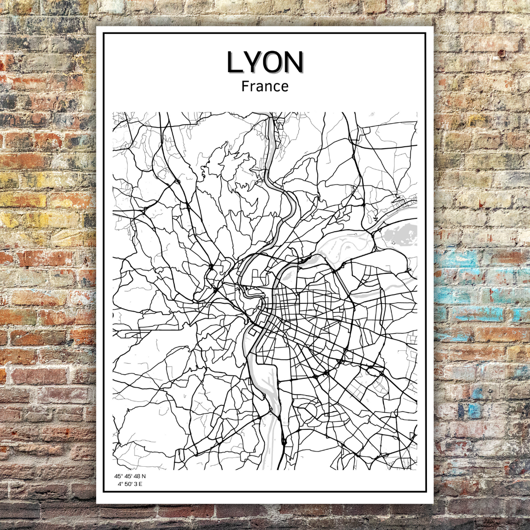 Lyon Map Poster
